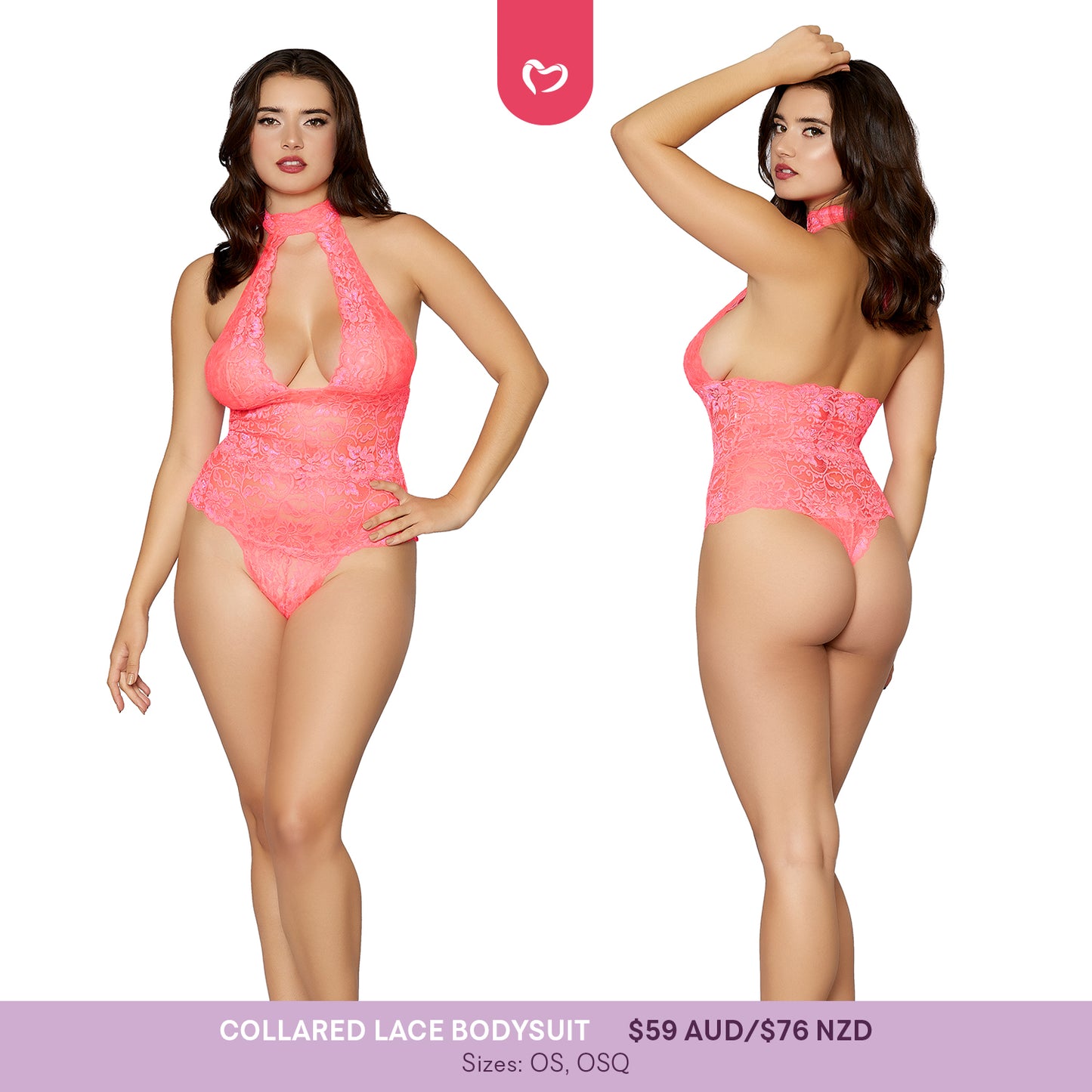 Collared Lace Bodysuit (OS/OSQ)