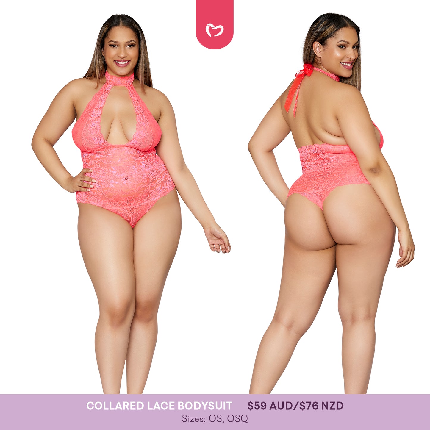 Collared Lace Bodysuit (OS/OSQ)