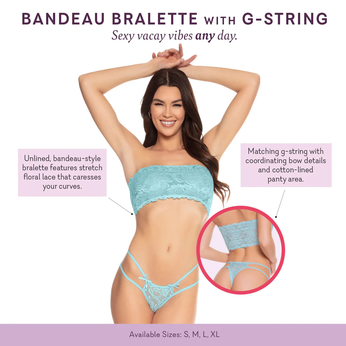 Bandeau Bralette with G-String (S-XL)