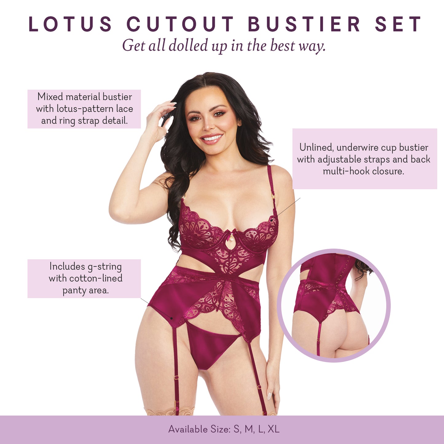 Lotus Cutout Bustier Set (S-XL)